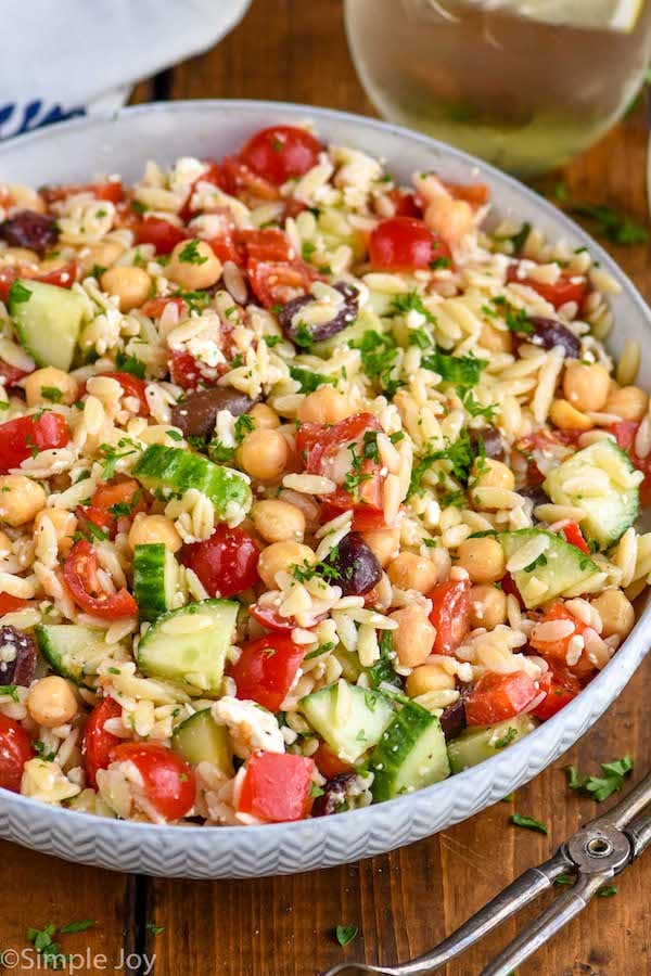 Overhead photo of Easy Orzo Salad