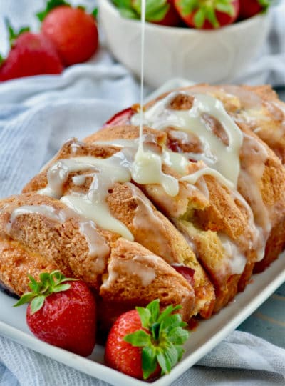 Strawberries and Cream Pull Apart Bread