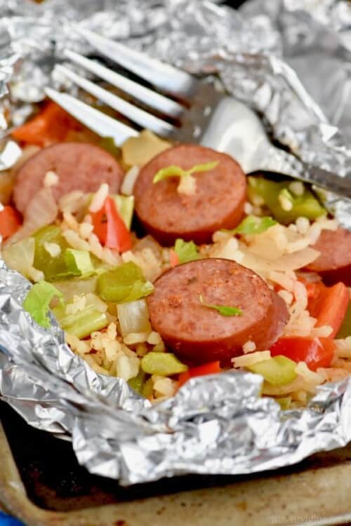 Jambalaya Foil Packet Dinner Recipe Simple Joy