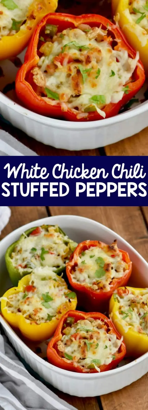 White Chicken Chili Stuffed Peppers Simple Joy