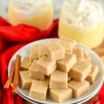 eggnog fudge on a plate - 9