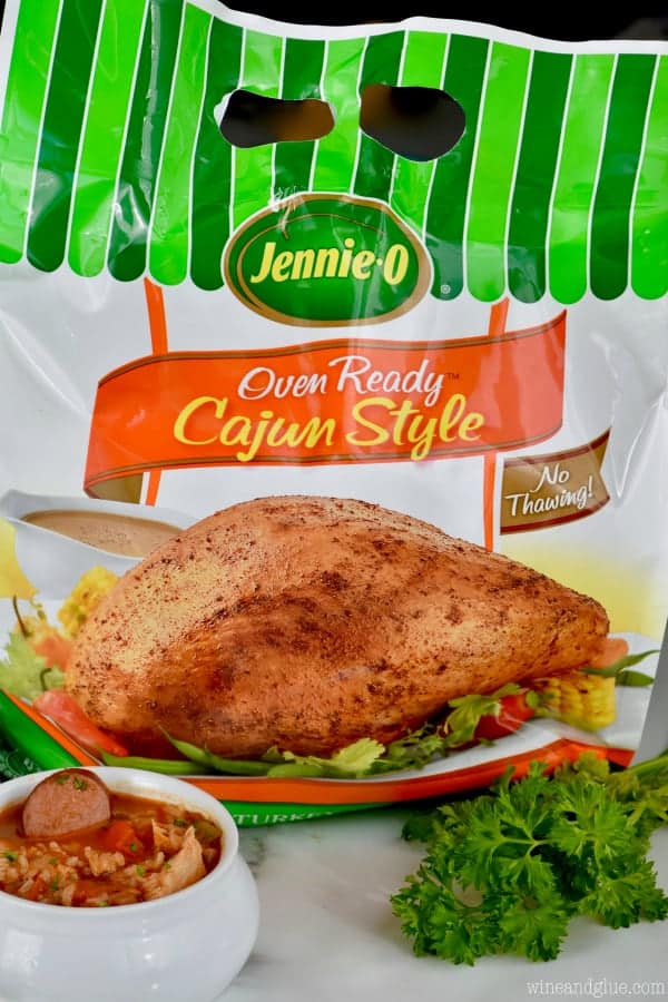 A photo of Jennie-O's Cajun Style turkey.  