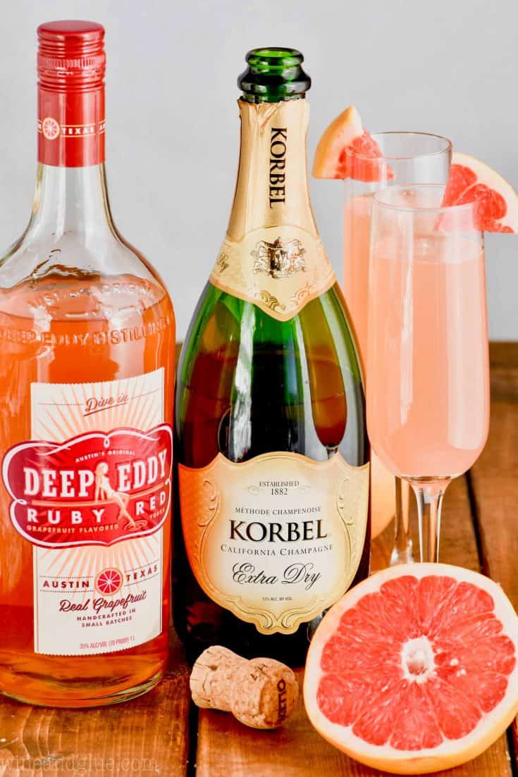 Grapefruit Champagne Cocktail Wine and Glue