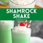 pinterest graphic with collage of shamrock shake photos