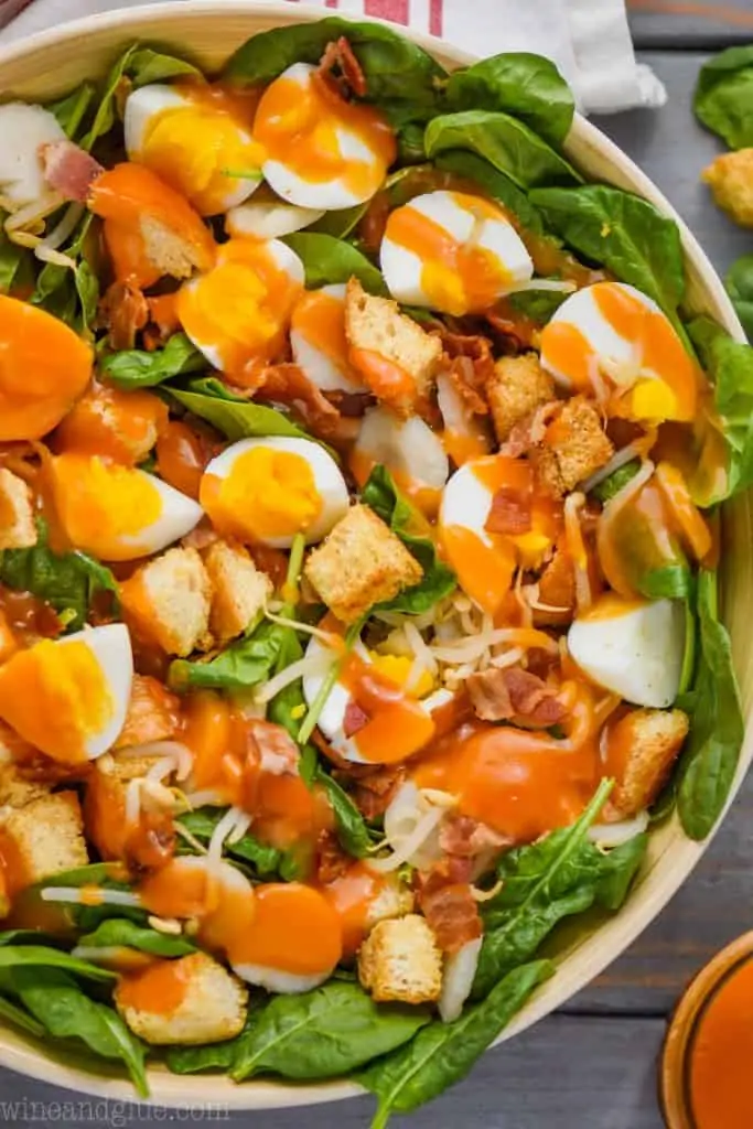 Spinach Bacon Salad  with THE BEST dressing  - 88