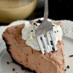 This No Bake Baileys Chocolate Pie is the perfect easy dessert . . . with booze! - 11