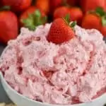 bowl of strawberry fluff dip