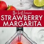 collage of strawberry margarita pictures