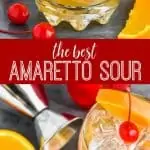 collage of amaretto sour recipe
