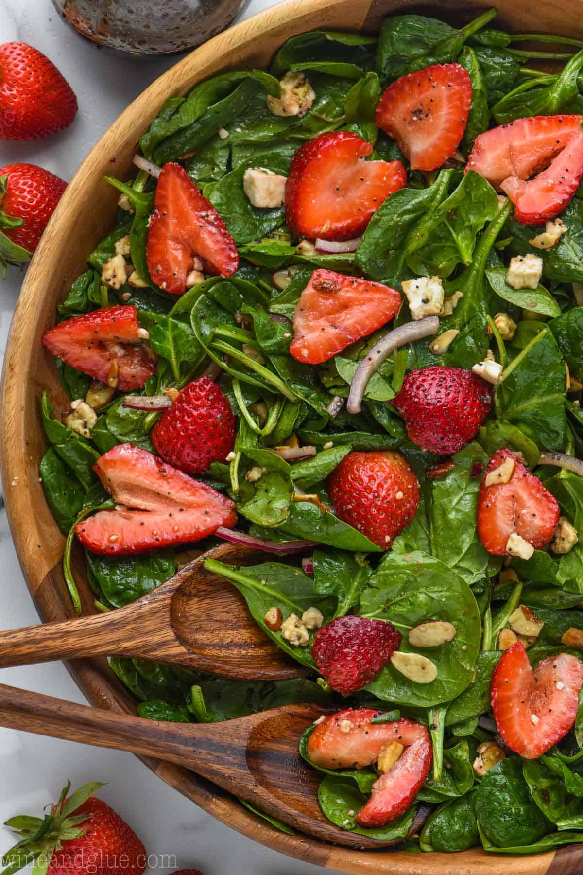 Mixed Green Salad with Berries and Strawberry Balsamic Dressing