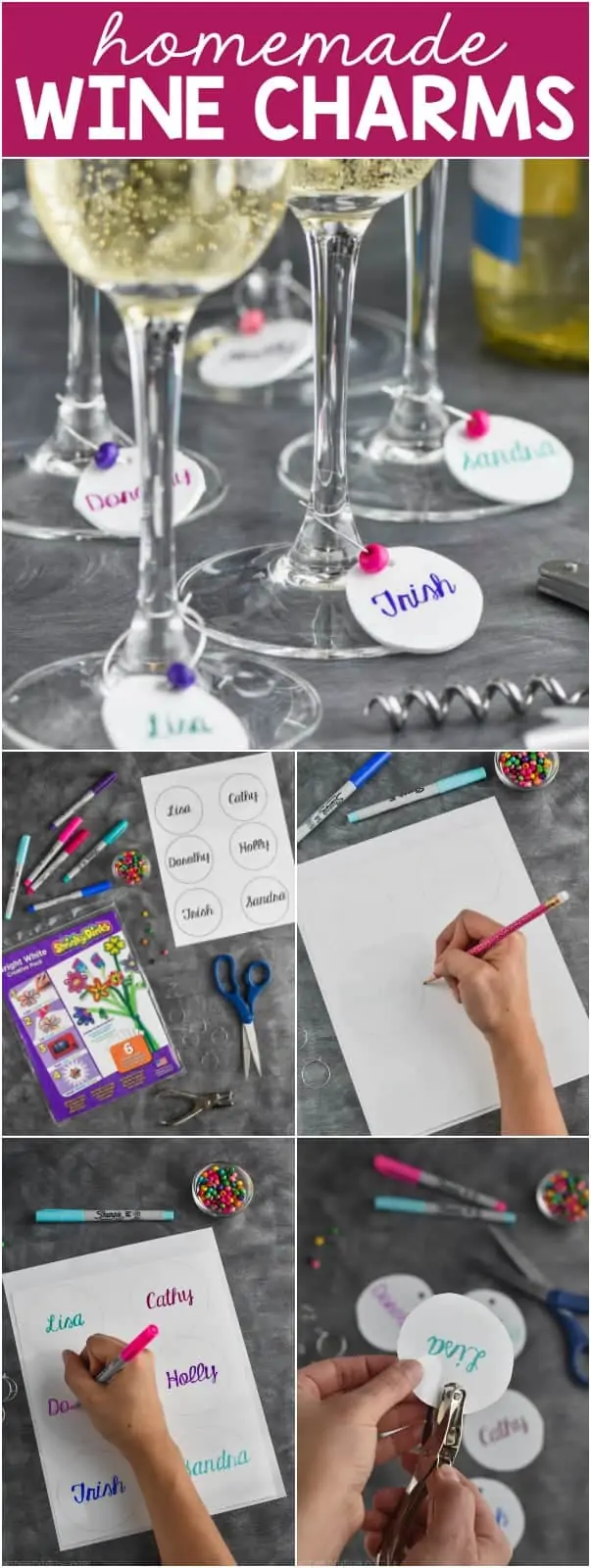 How to Make Your Own Wine Glass Charm Rings and Markers - FeltMagnet