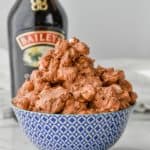 big bowl of baileys fluff salad with bottle of baileys in the background - 7