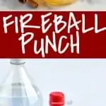 fireball punch being poured into a glass