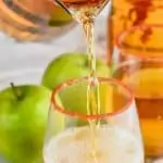 fireball punch being poured into a glass