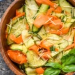 Overhead view of Zucchini Salad - 10