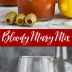 a glass of the best bloody mary mix recipe