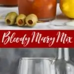 a glass of the best bloody mary mix recipe