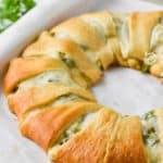 edge of a philly cheese steak recipe crescent ring after baking - 23