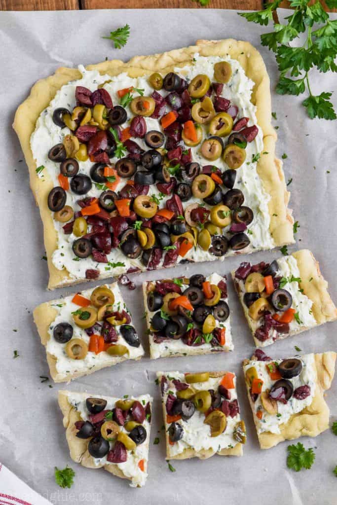 Olive Pizza Appetizer - Wine &amp; Glue