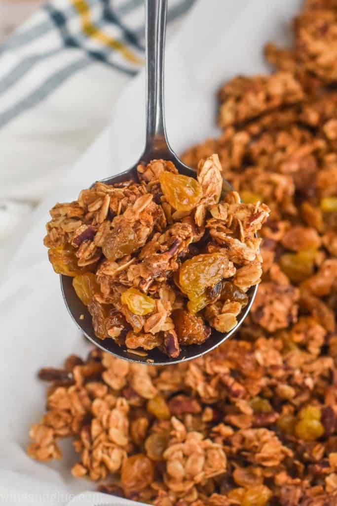 spoonful of the best easy homemade granola recipe