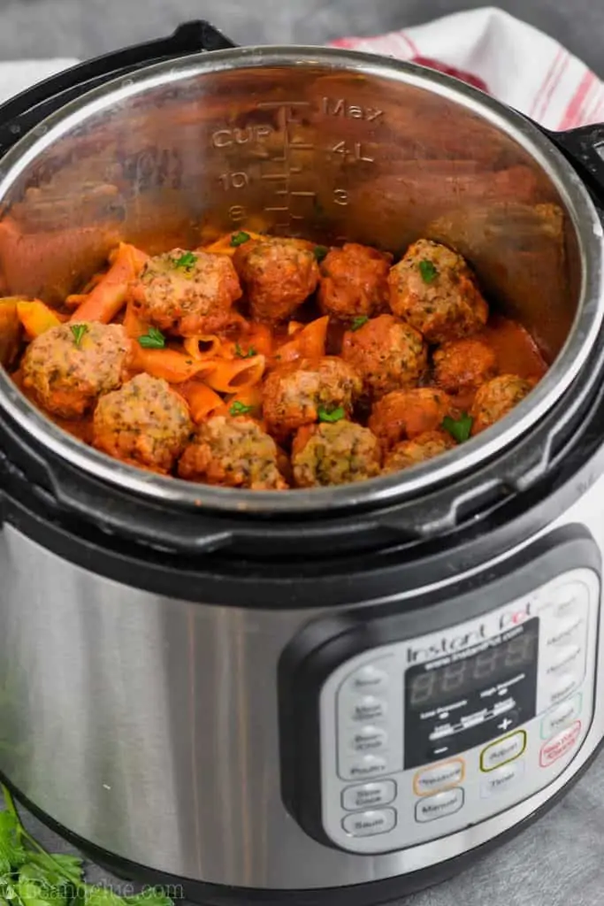 instant pot meatball recipe in a pressure cooker