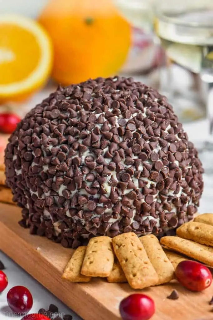 chocolate chip coated cranberry orange cheese ball recipe