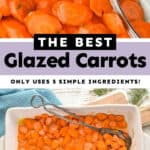 collage of photos of honey roasted carrots