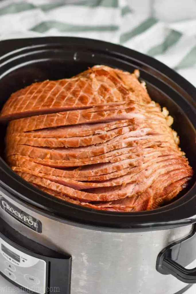 spiral cut ham in a slow cooker