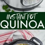 collage of instant pot quinoa photos