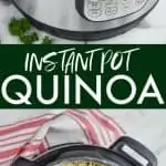 collage of instant pot quinoa photos