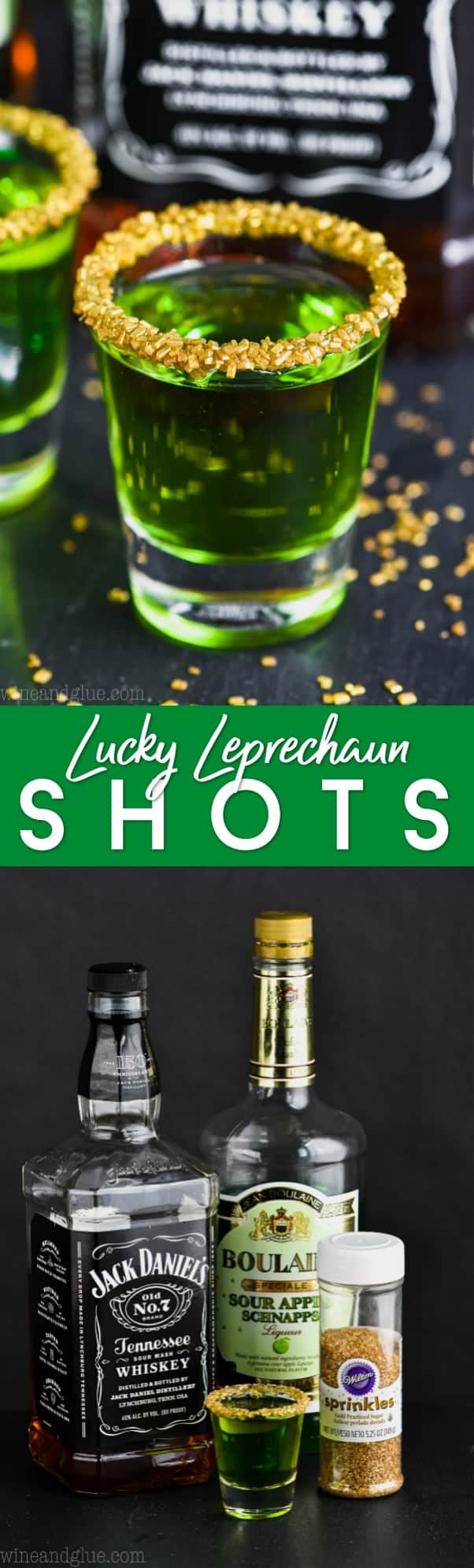 collage of pictures for lucky leprechaun shots for st patrick's day