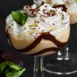 a chocolate martini made with baileys