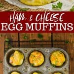 collage of photos of egg muffins
