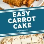 a pinterest graphic of carrot cake