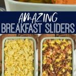collage of how to make breakfast sliders recipe