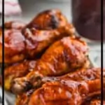 chicken drumsticks coated in the best bbq sauce