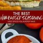 collage of photos of the best hamburger seasoning