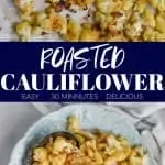 collage of roasted cauliflower pictures