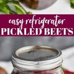 collage of photos of pickled beets