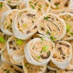 up close overhead view of taco pinwheel recipe - 20