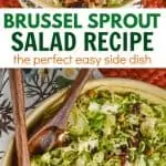 collage of photos of brussel sprout salad