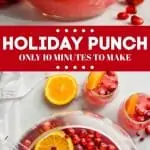 collage of photos of holiday punch