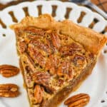 piece of pecan pie on a plate