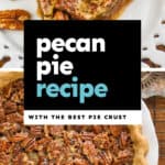 collage of pecan pie