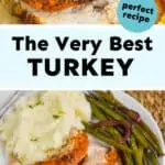 collage of photos of turkey breast recipe