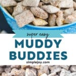 pinterest graphic of puppy chow