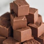 a four level high pyramid of chocolate fudge