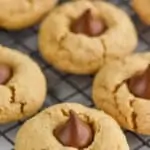 peanut butter blossoms on a cooling wrack