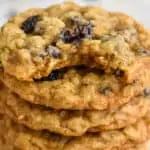 pinterest graphic for Oatmeal Raisin Cookies