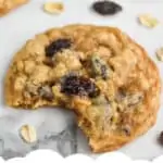 pinterest graphic for Oatmeal Raisin Cookies